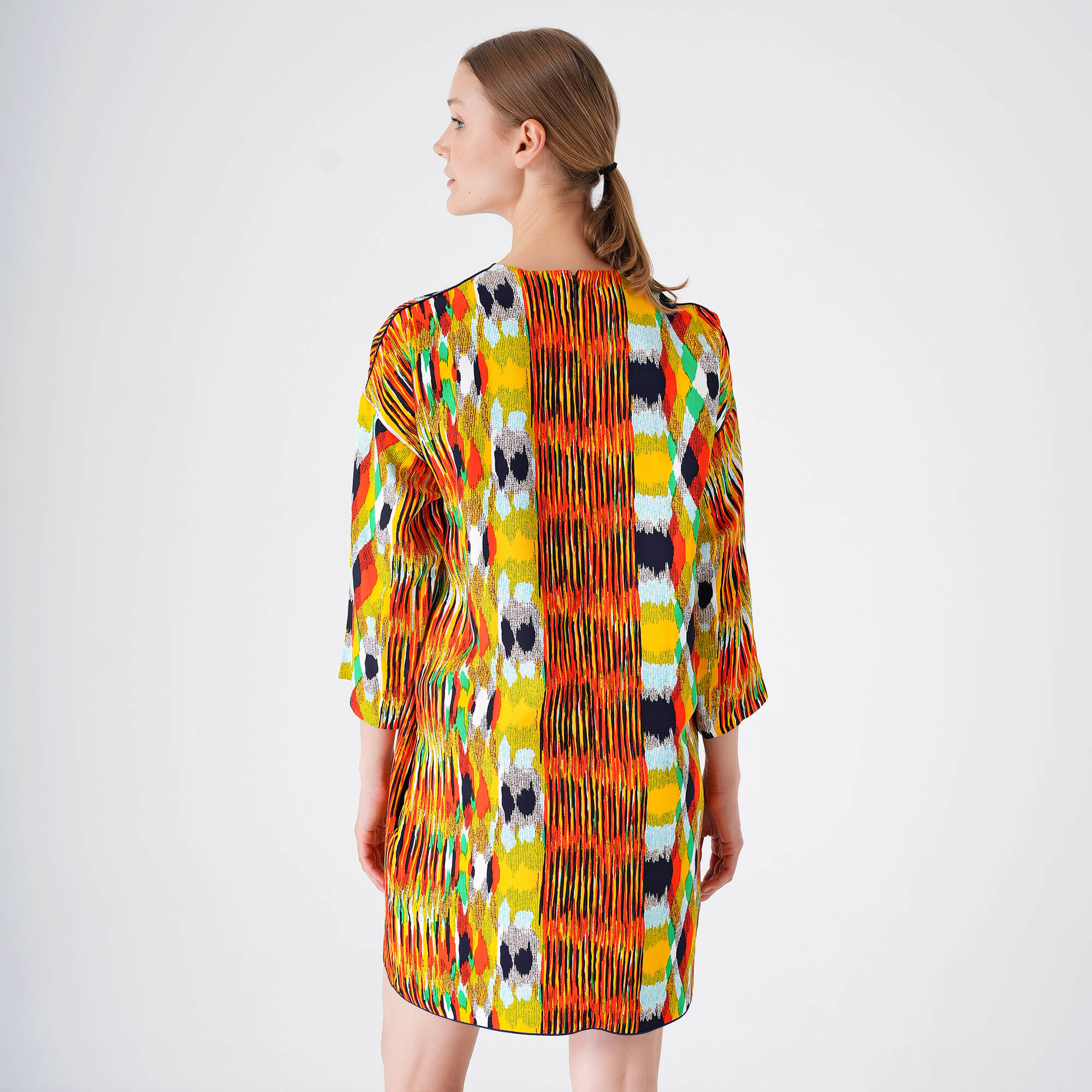 Celine - Multicolor Long Sleeved Pencil Dress